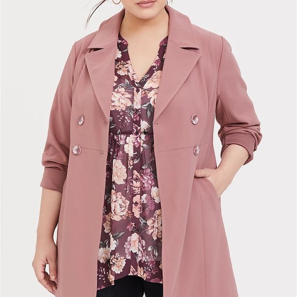 🎉 HOST PICK 💕 TWILL DOUBLE-BREASTED COAT - Picture 2 of 4